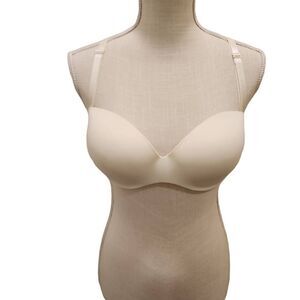 Warners‎ Women's White This is Not A Full Coverage Strapless Convertible Bra 38C